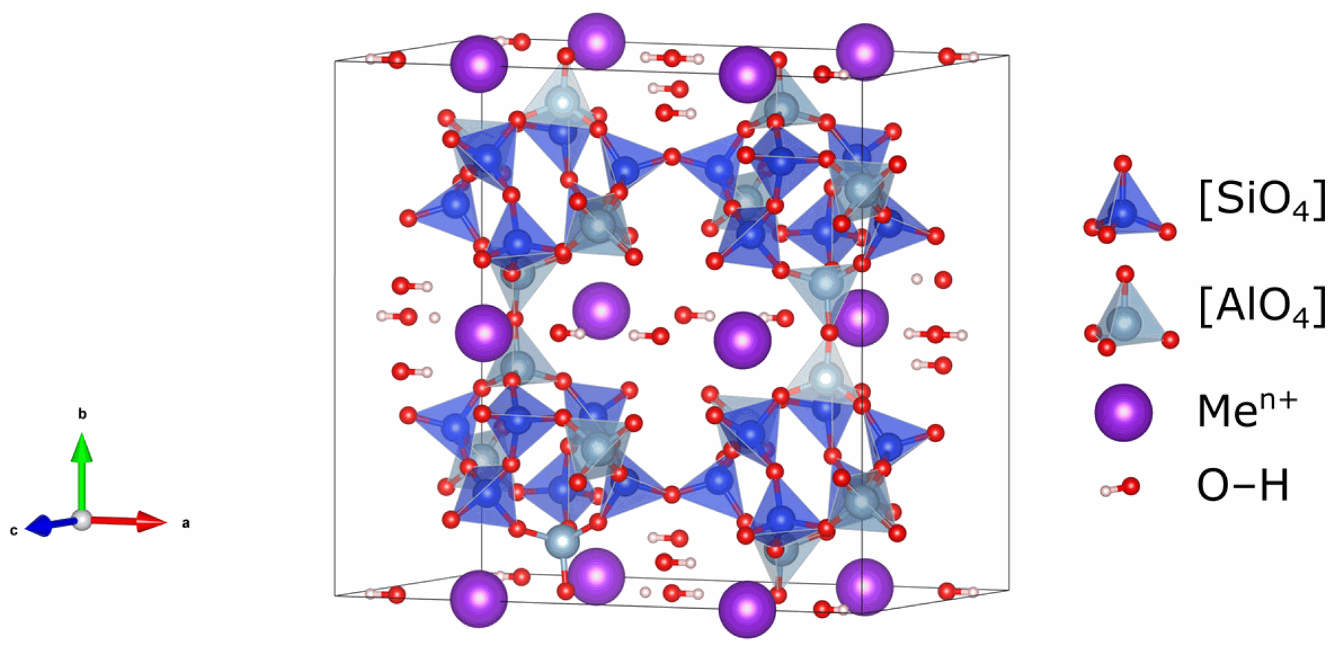 Figure 1. Clinoptilolite structure (generated by VESTA [3])